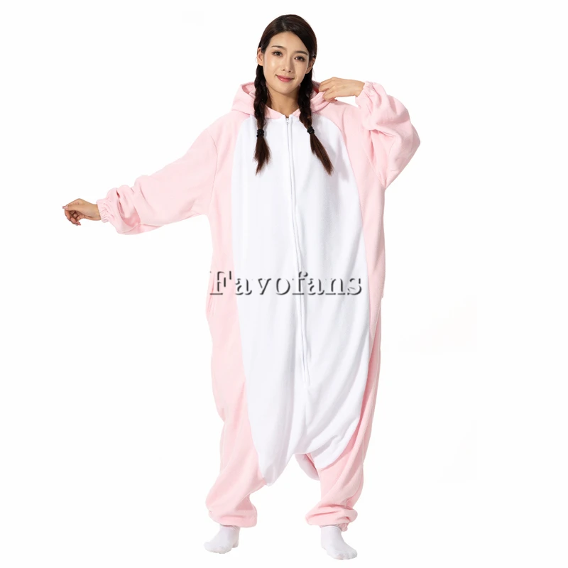 Piyama Onesie kartun Axolotl untuk wanita, kostum pesta Cosplay pakaian rumah untuk wanita, piyama Kigurumi hewan dewasa