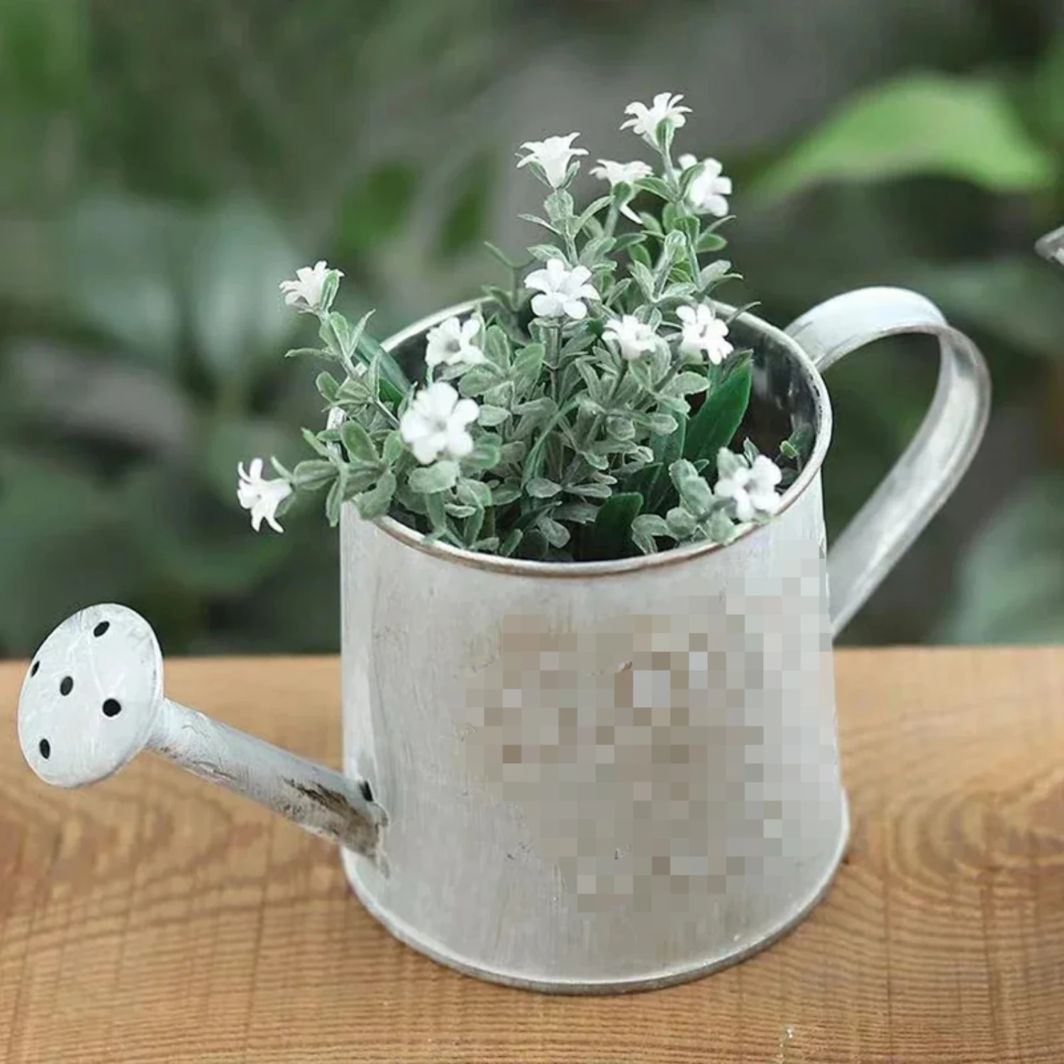 

Vintage Iron Watering Pot Garden Plants Vase Crafts Balcony Courtyard Flower Arrangement Bucket Photography Prop Decoration