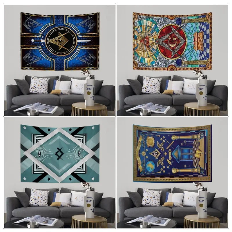 

Masonic Mason Illuminati Printed Large Tapestry Japanese Tapestry Anime Art Home Decor