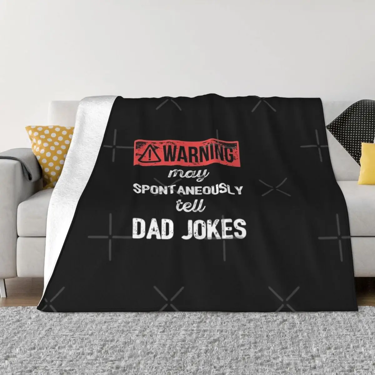 Warning May Spontaneously Tell Dad Jokes I Four Seasons Universal Blanket Office Can Be Covered Father's Day Gift