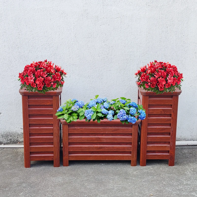 

Aluminum alloy flower box outdoor garden flower pot combination