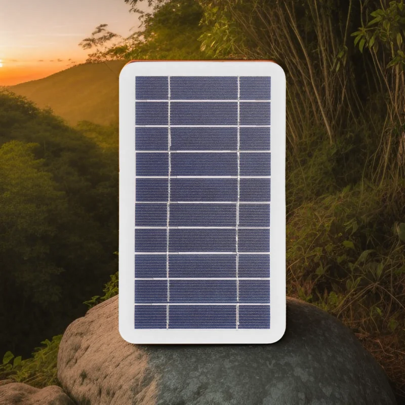 HTMCK Portable 2W 5V Mini Solar Panel, Outdoor Solar Charger for Fast Charging Phone & Power Bank, Ideal for Camping & Hiking
