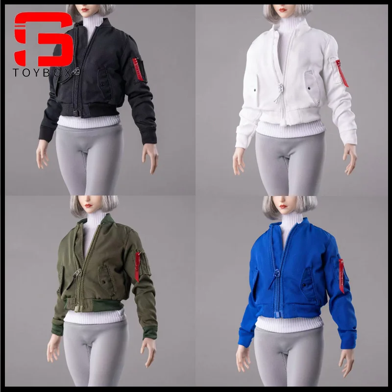 

CTC-010 1/6 Scale Pilot Jacket Leisure Cotton Coat Fashion Clothes Model Fit 12” Female Solider Action Figure Body Dolls