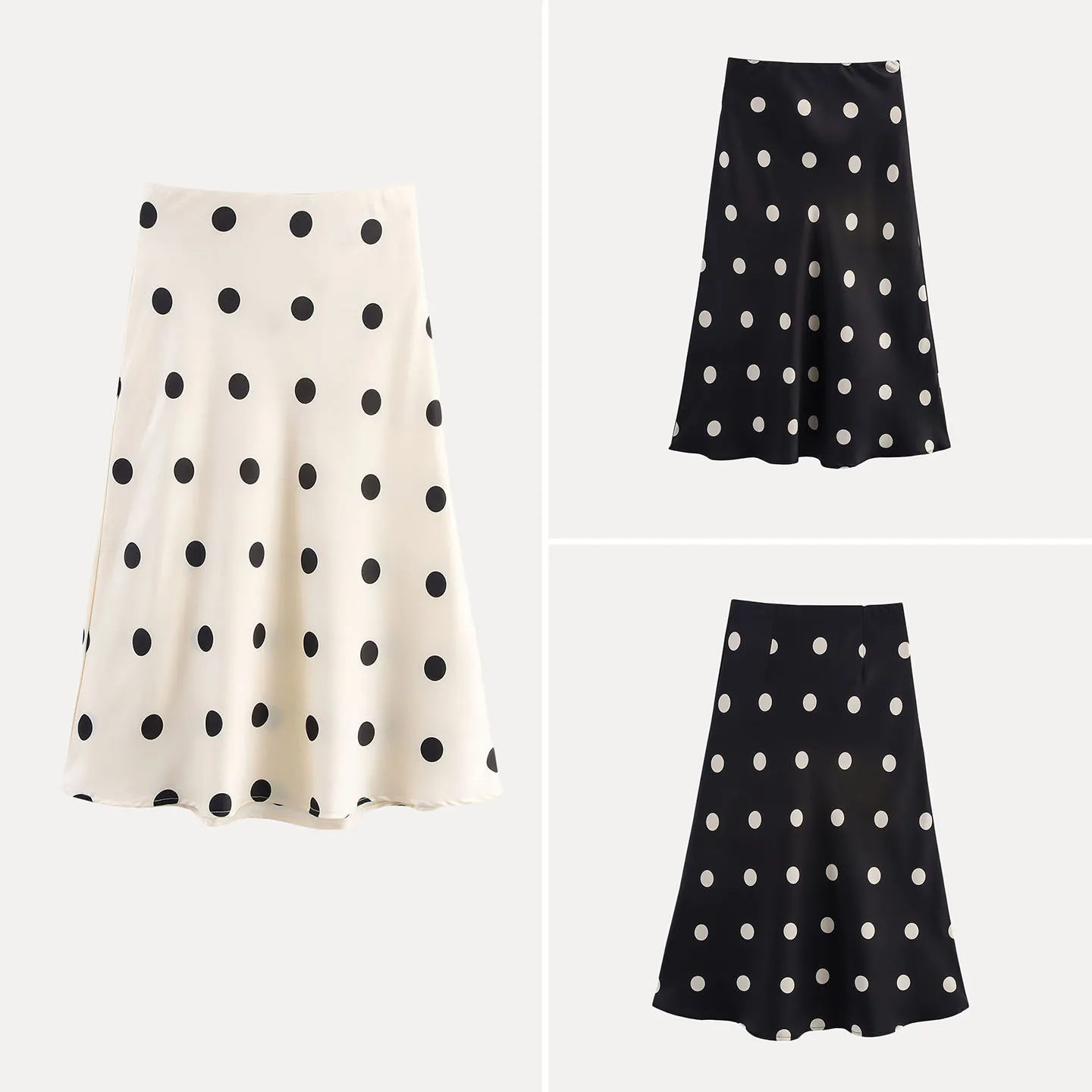 

Модная большая юбка в горошек с эластичной резинкой на талии, женская универсальная повседневная юбка-миди, подставка, осень 2022, новое поступление