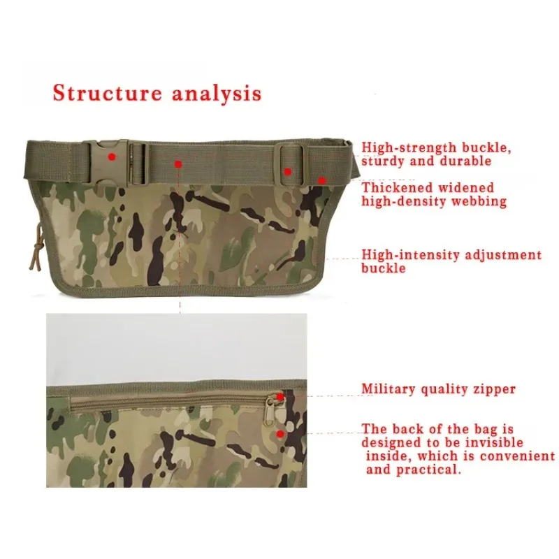 Tactical Men Waist Pack Hiking Waist Bag Outdoor Hunting Sports Bags Climbing Camping Fan Battlefield Fight Tactical Package