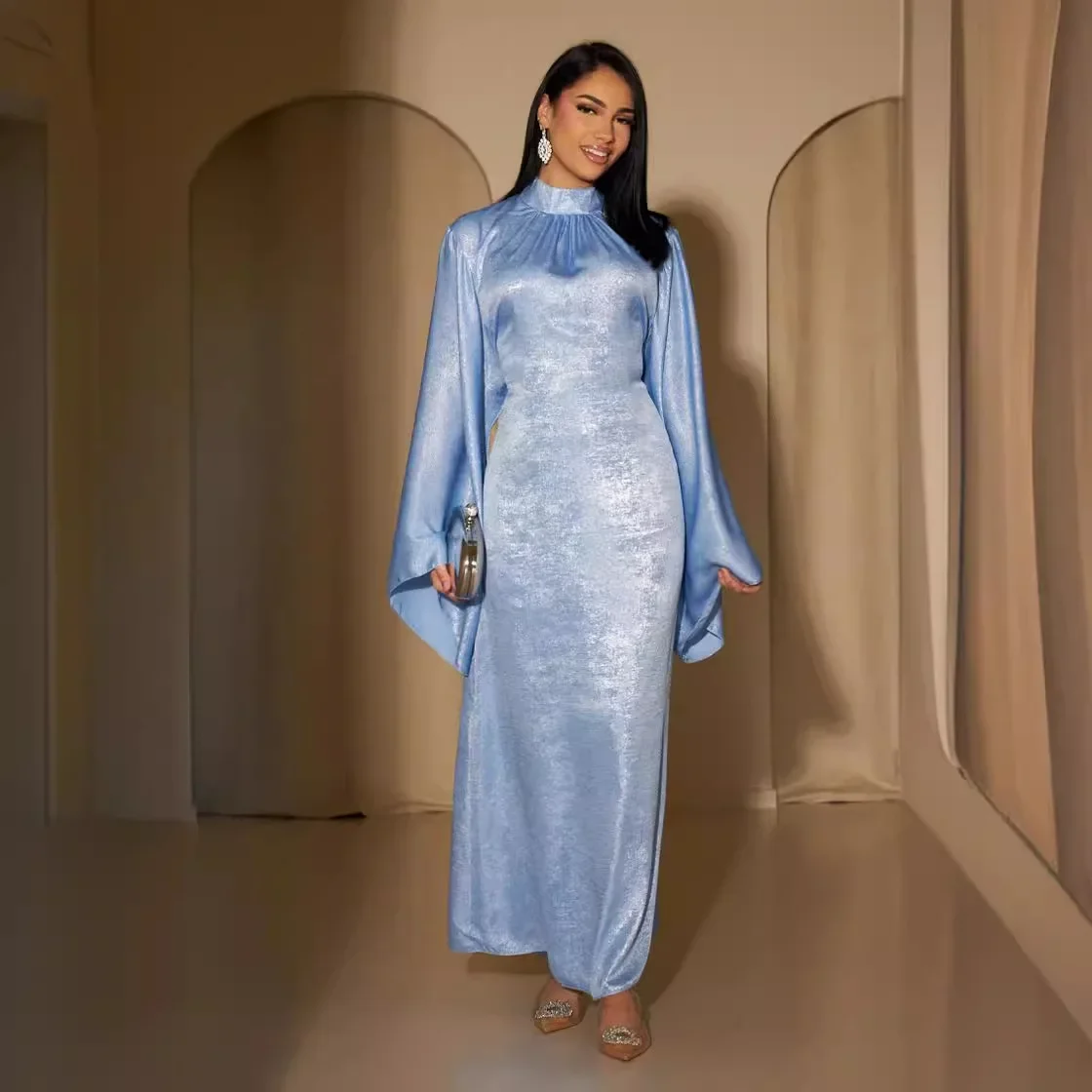 UNI 2024 Abaya Islam Musulmano per Le Donne Abaya Dubai Abito Caftano di Lusso Kebaya Caftano Marocain Femme Abiti Musulmanes