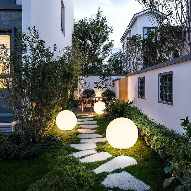 Modern lawn light Solar outdoor Outdoor waterproof ball Landscape courtyard floor-to-ceiling luminous