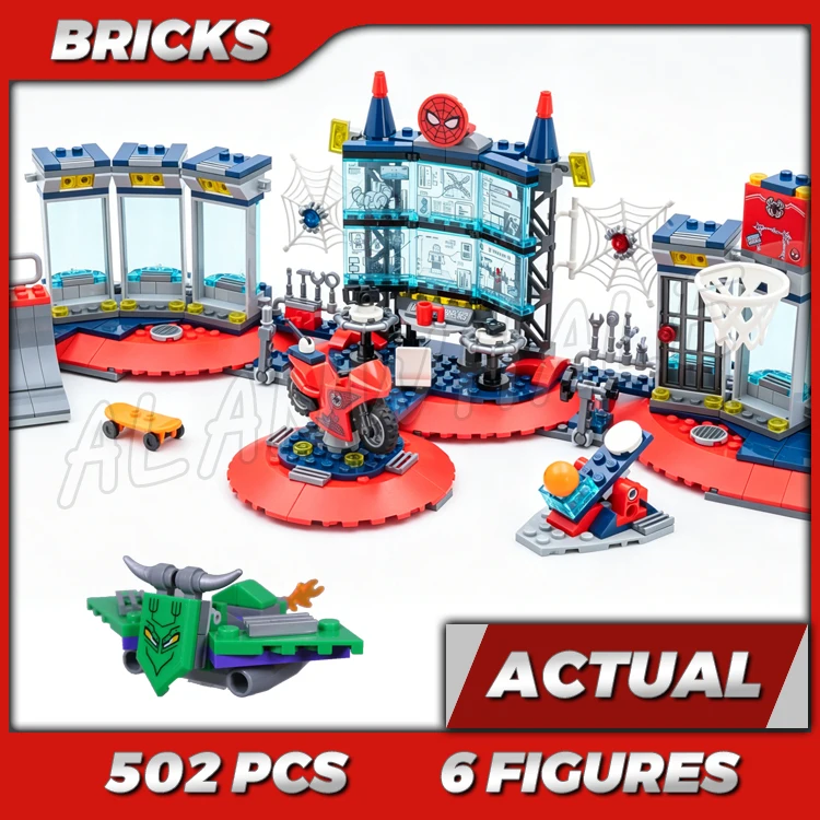 

502pcs Super Fighter Revengers Attack on the Spider Headquarters Lair Goblin 60095 Building Kits toy Compatible With Bricks