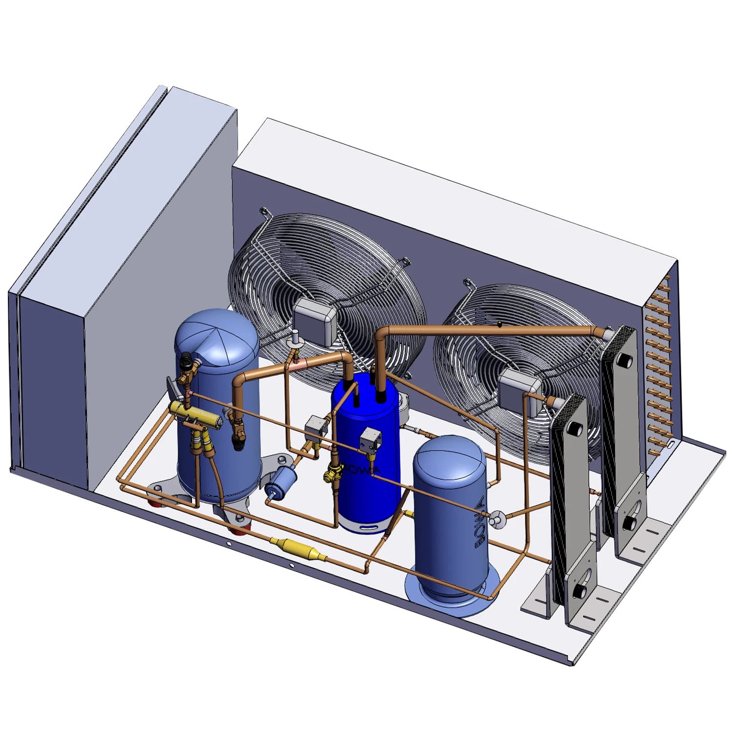 

4.5HP air cooled water chiller utilize a closed loop refrigeration circuit to cool water or a water/glycol mixtures