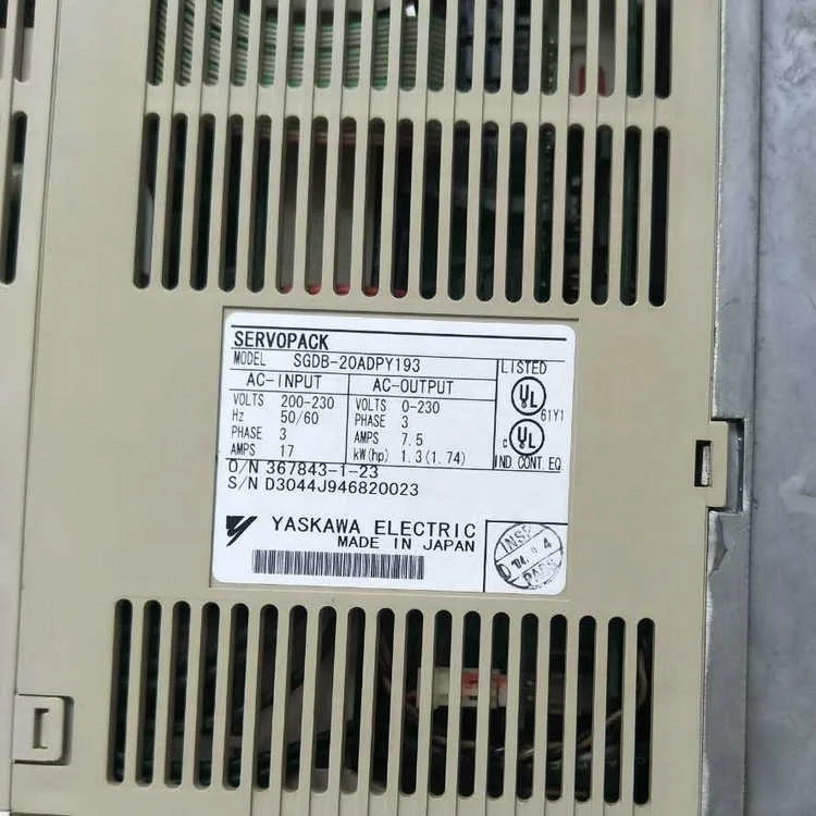 

Used SGDB-20ADPY193 SERVOPACK MOTOR AC SERVO DRIVE