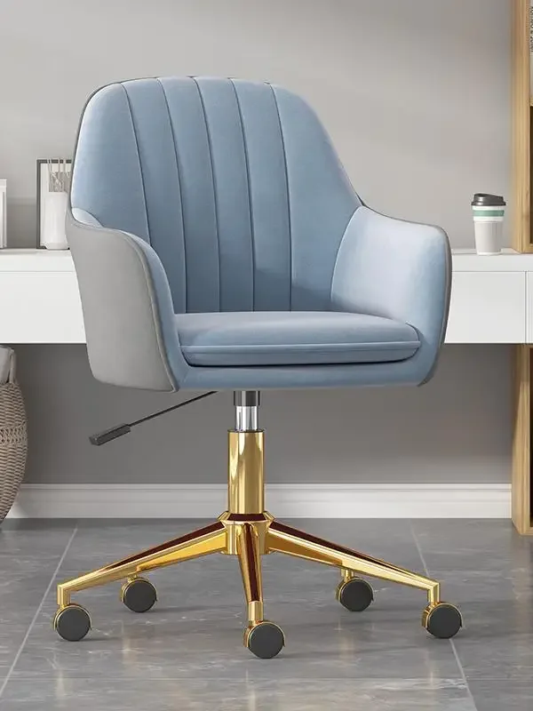 Bedroom Computer Chair Ergonomic Backrest Can Be Raised And Lowered Swivel Chair Bedroom Swivel Dressing Chair With Pillow