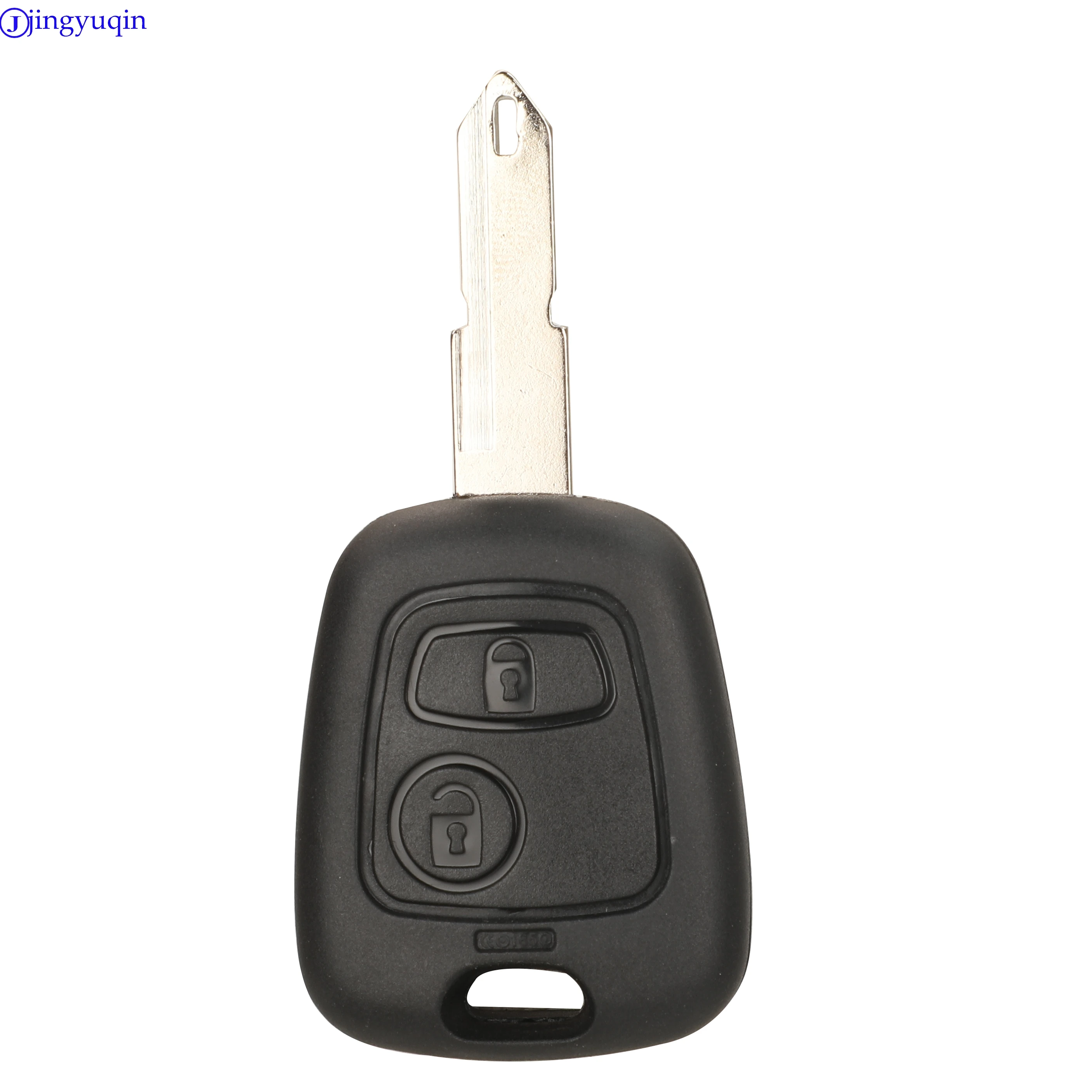 Jingyuqin Nieuwe 2 Knop Afstandsbediening Sleutelhanger Controller Voor PEUGEOT 107 206 Toyota Aygo Citroen C1 C3 433MHZ Met ID46/ID70 Chip