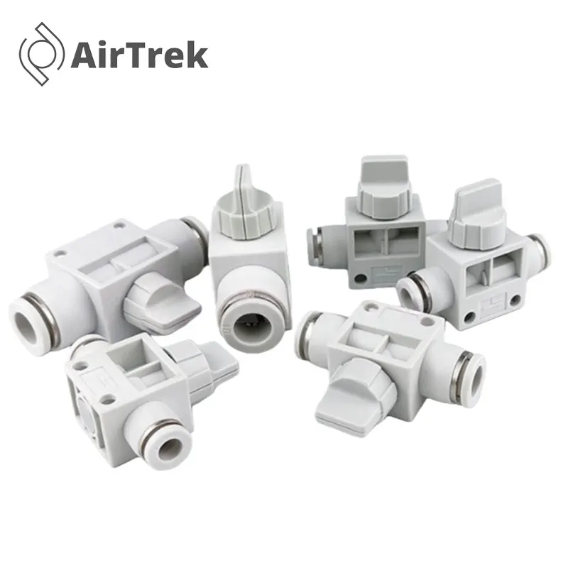 1/10/20 PCS HVFF 4/6/8/10/12/14/16mm Pneumatic Hand Release Valve Push-in Air Tube Quick Exhaust Manual Control Connector