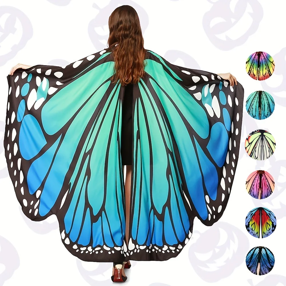 Disfraz de Mariposa para Mujer, Disfraz de Cosplay, Alas de Mariposa, Chal de Hada, Disfraz de Danza para Mujer, Capa de Mariposa, Disfraces de Cosplay de Mariposa