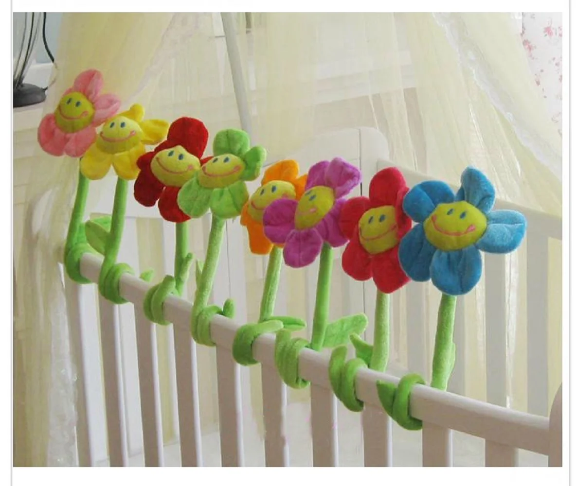 10pieces/lot plush beautiful sunflower toy muticolour lovely flowers flowers gift about 60cm