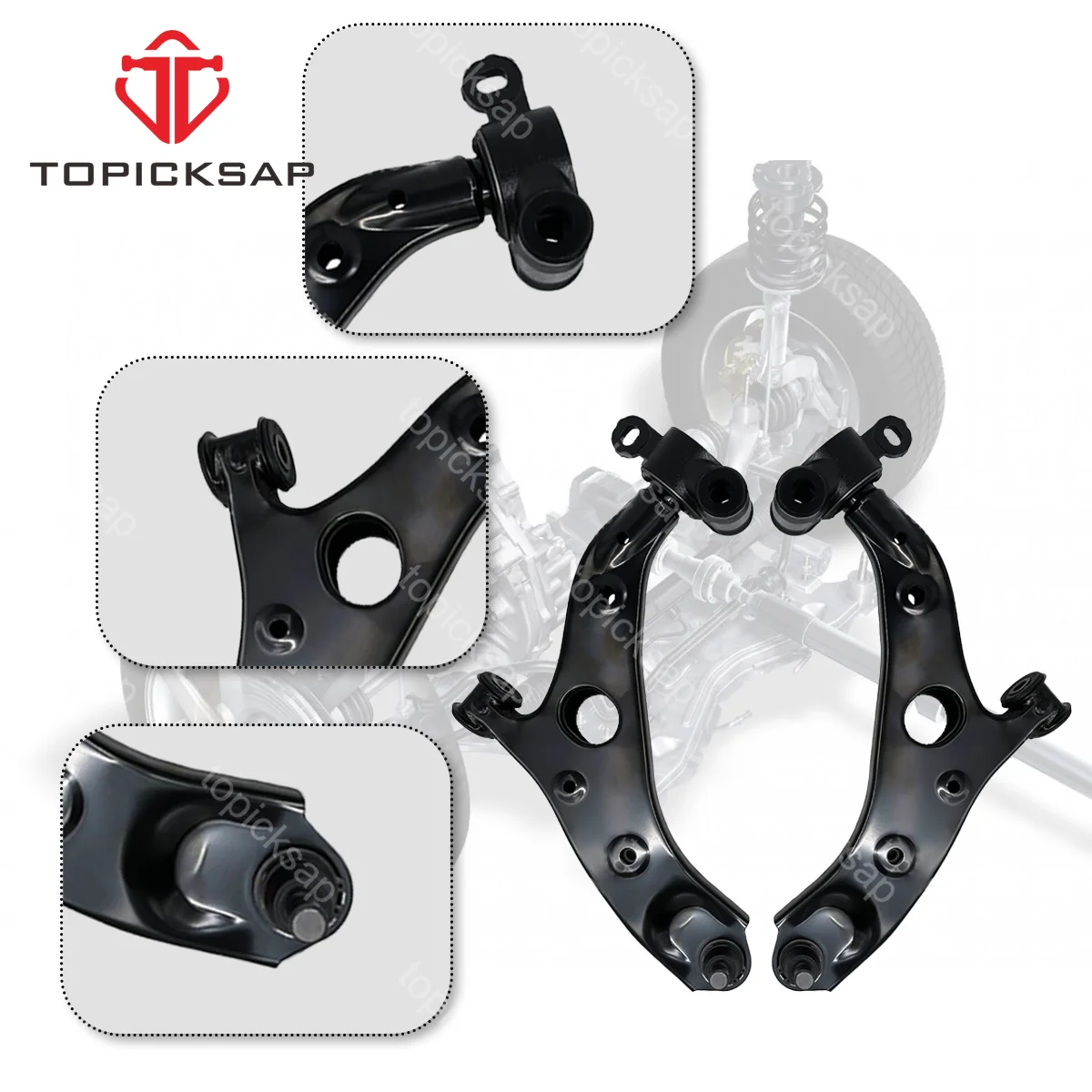 TOPICKSAP Front Lower Control Arm Kit 2pc LH & RH Pair Sets for Mazda 3 Sport 2014 2015 2016 2017 2018 B60S34350