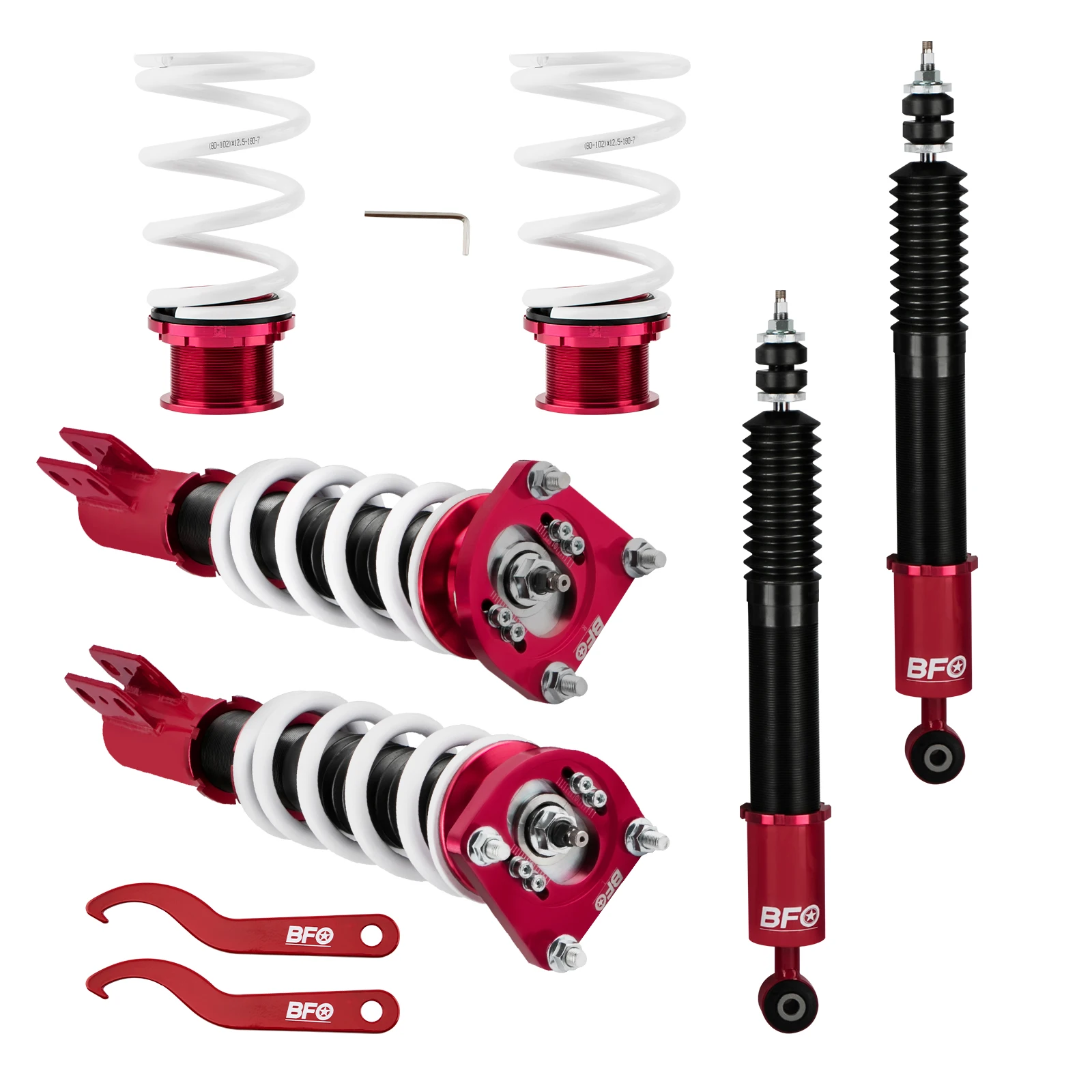 MaXpeedingrods Street Coilovers Kit for Ford Mustang 4th 94-04 Shocks Absorbers Coilover Lowering 24 Ways Damper Shocks Struts