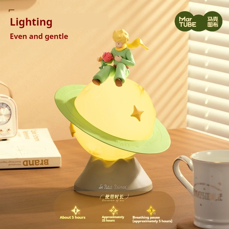 

Лампа с изображением маленького принца и розы и планеты, прикроватная атмосферная лампа, креативные украшения, декоративные трендовые игрушки, детский подарок на день рождения
