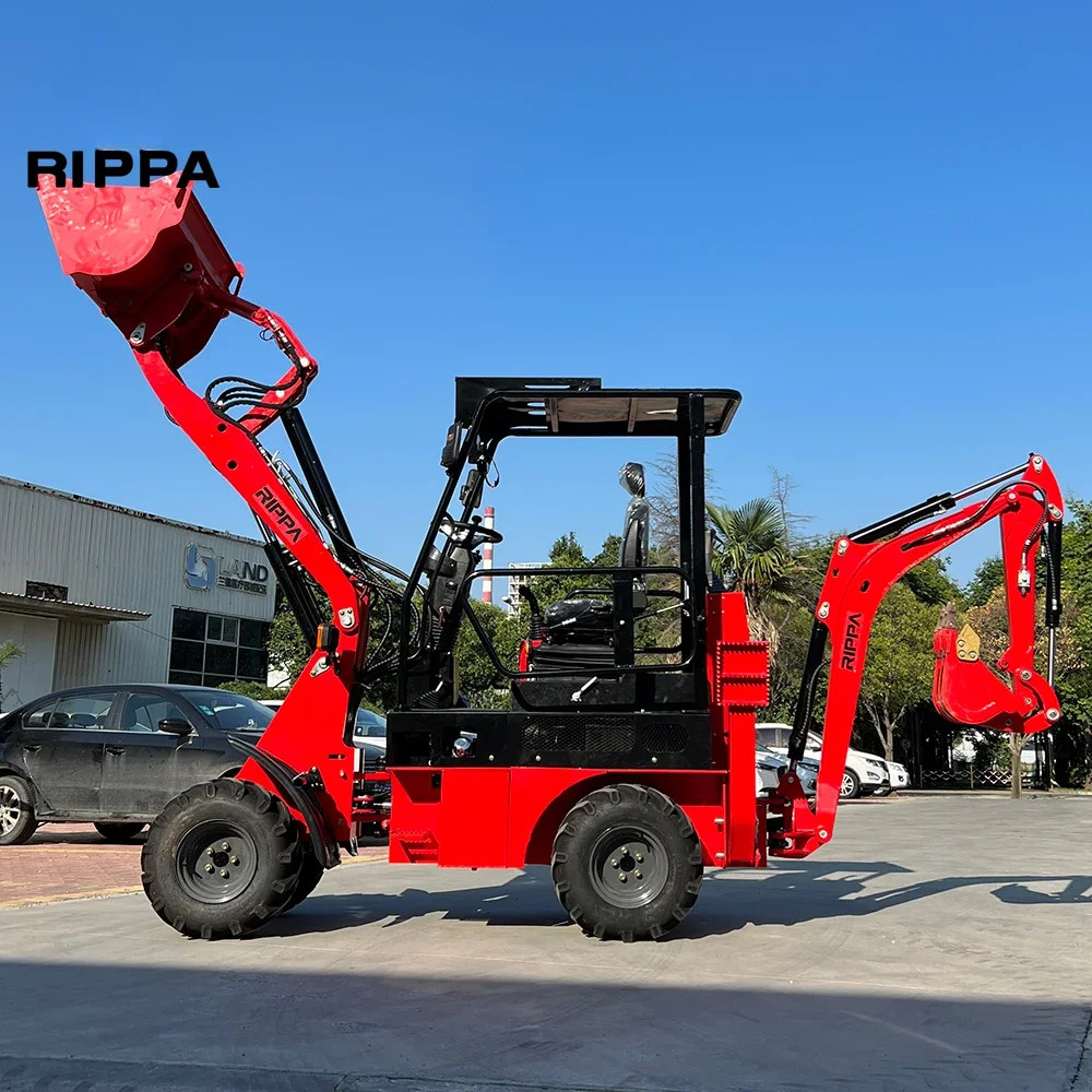 Epa Engine Mini Retroexcavadora Backhoe Loader Mini Towable Backhoe Excavator Loader 4x4 Backhoe