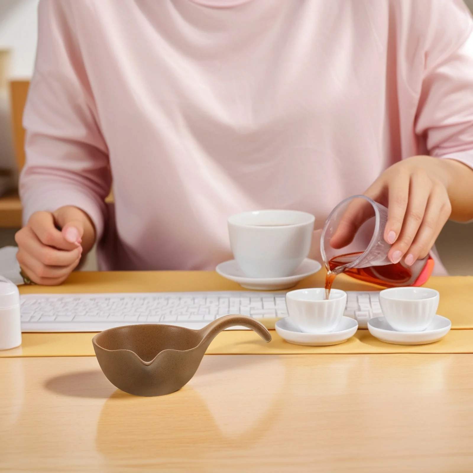 Coffee Measuring Spoon Loose Tea Scoop for Ground Ceramic Utensils Afternoon Cup Holder Kung Fu Espresso