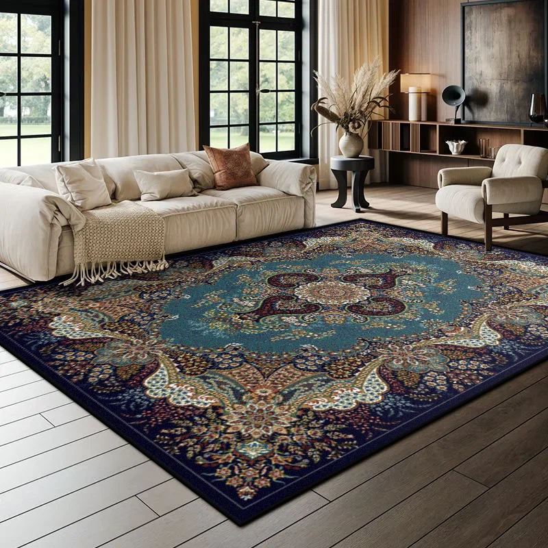 Retro Persian Style Carpet for Living Room Luxury Large Area Rugs Bedroom Decoration Dirt-resistant Anti-slip Lounge Floor Mat