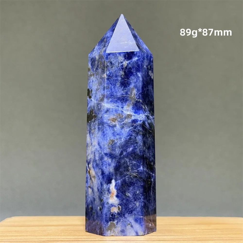 Blue Veins Stone Obelisk Natural Mineral Quartz Home Feng Shui Decorative Gift Reiki Treat Witchcraft Magic Wand