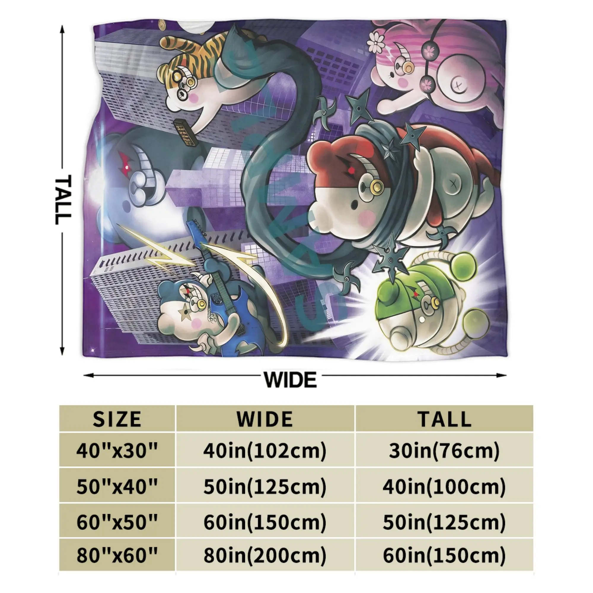 Danganronpa أبطال مجموعة أنيمي لينة بطانية دافئة نزهة أفخم رمي بطانية مريحة ديكور المنزل الفانيلا المفرش غطاء السرير