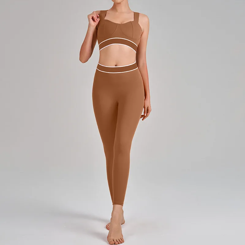 2 Piece Sports Bra Yoga Sets for Women Workout Suit Sports Outfit Gym Clothing Fitness Tights