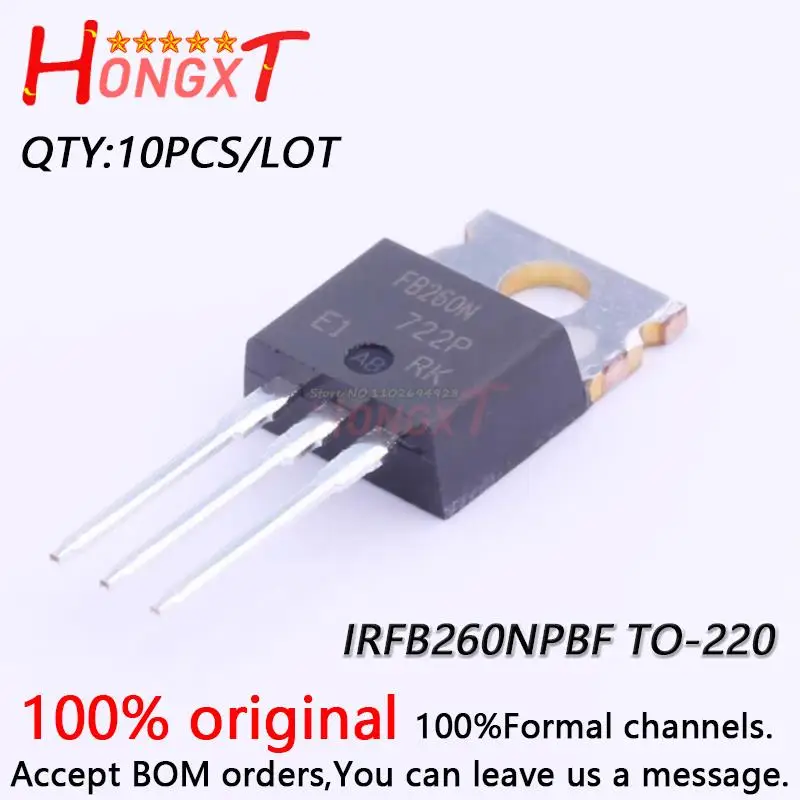 

10 шт. 100% новый оригинальный IRFB260N IRFB260NPBF IRFB260 TO-220 N канал фе 200 В 56 А.