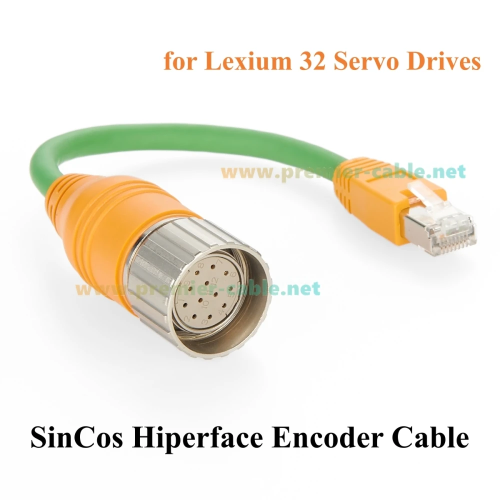 M23 12Pin Female to RJ45 Servo Motor Encoder Cable for LXM32 Servo Drives Compatible with VW3M8102R15