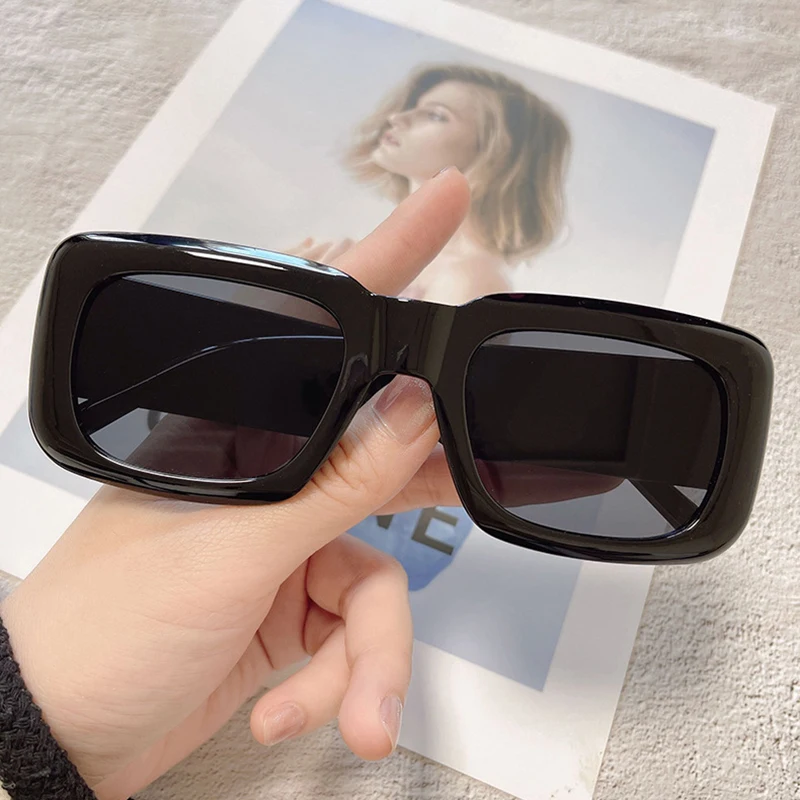 Big Frame Rectangle Sunglasses Women Men Vintage Brand Designer Square Sun Glasses for Male Shades Female Eyewear Anti-Glare