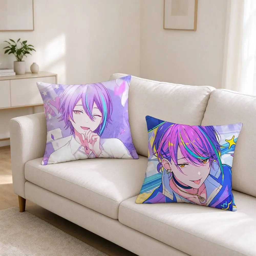 K-Kamishiro Rui Project SEKAI  Pillow Case Square Double-Sided Sofa Cushion Cover Bedroom Bedside Pillow