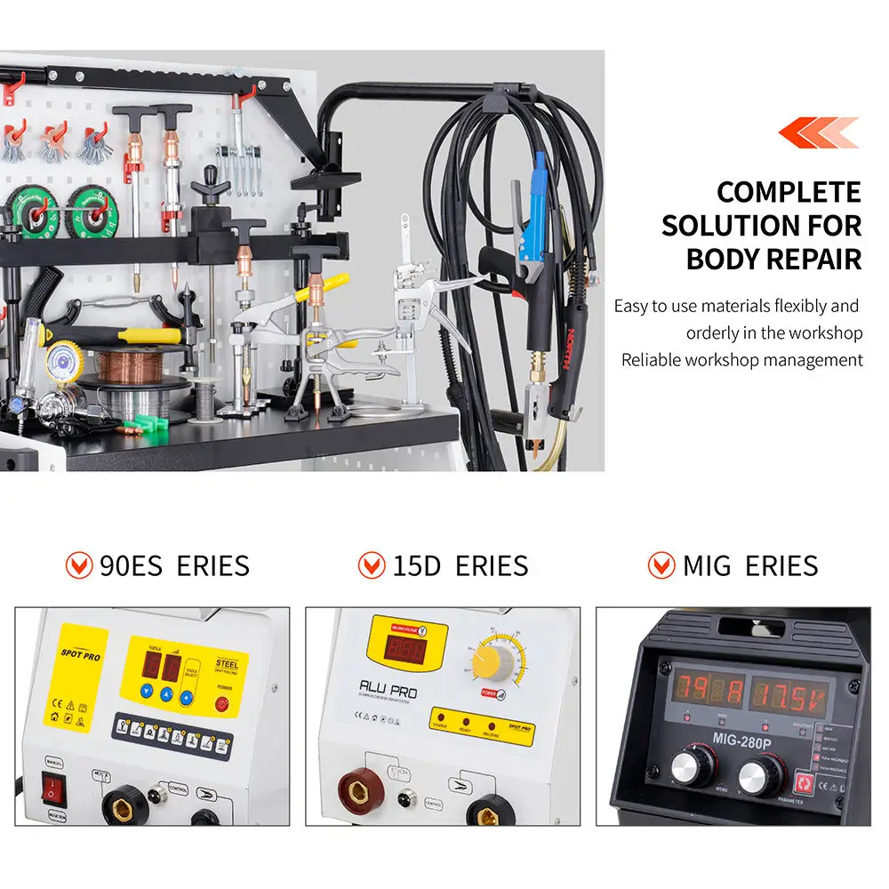 Steel Aluminum Body Shaping and Welding Repair Tool Machine for Iron and Aluminum Bodies Multi-Voltage 1 Year Warranty