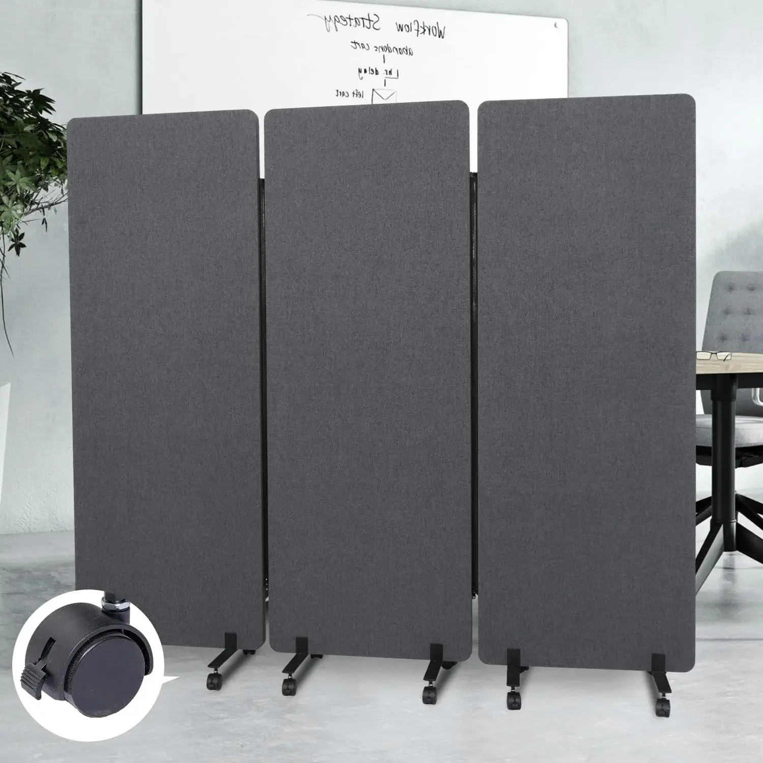 Acoustic Office Wall Divider, Soundproof Room Separation, Portable Temporary Wall for Hospital, School, Classroom