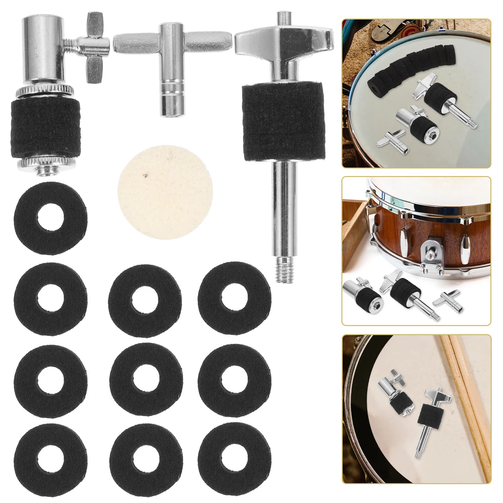 

1Set Drum Hi Hat Clutch Cymbal Felt Washer Durable Screw Fixed Knob Stable Installation Quick Release Drum Supplies