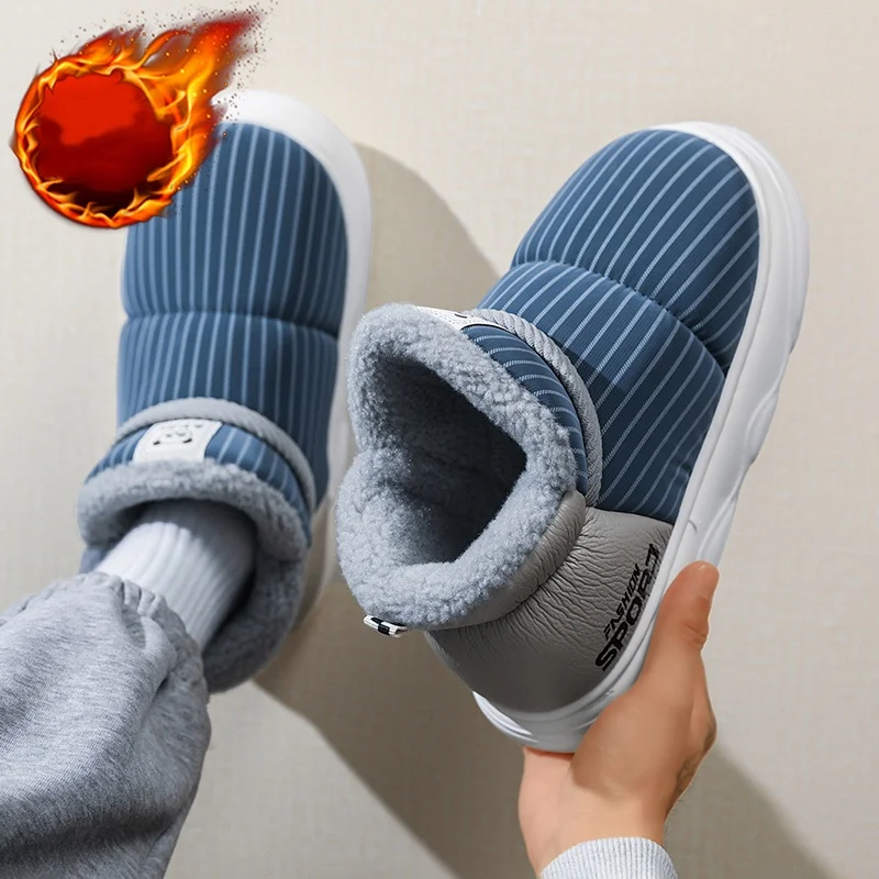 Popolari stivali da neve foderati in velluto autunnali e invernali e scarpe di cotone per uomo e donna