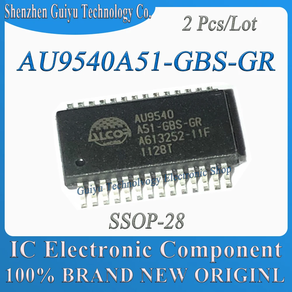 2 Pcs/Lot AU9540A51-GBS-GR AU9540A51-GBS AU9540A51 AU9540A AU9540 SSOP-28 IC Chip