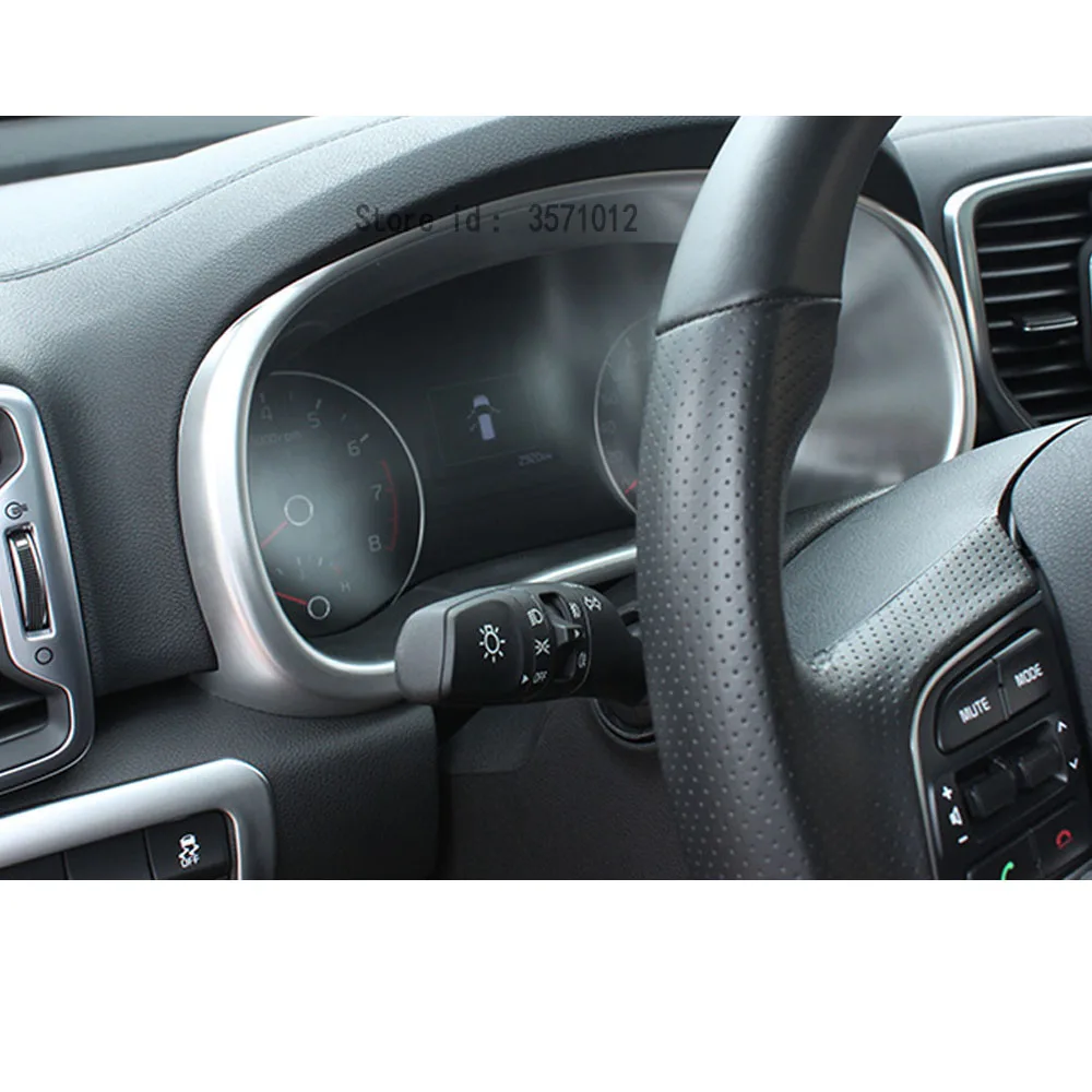 Car Garnish Trim ABS Styling Dashboard Meter Instrument Panel Gauge Frame Stick Lamp For Kia Sportage KX5 2016 2017 2018