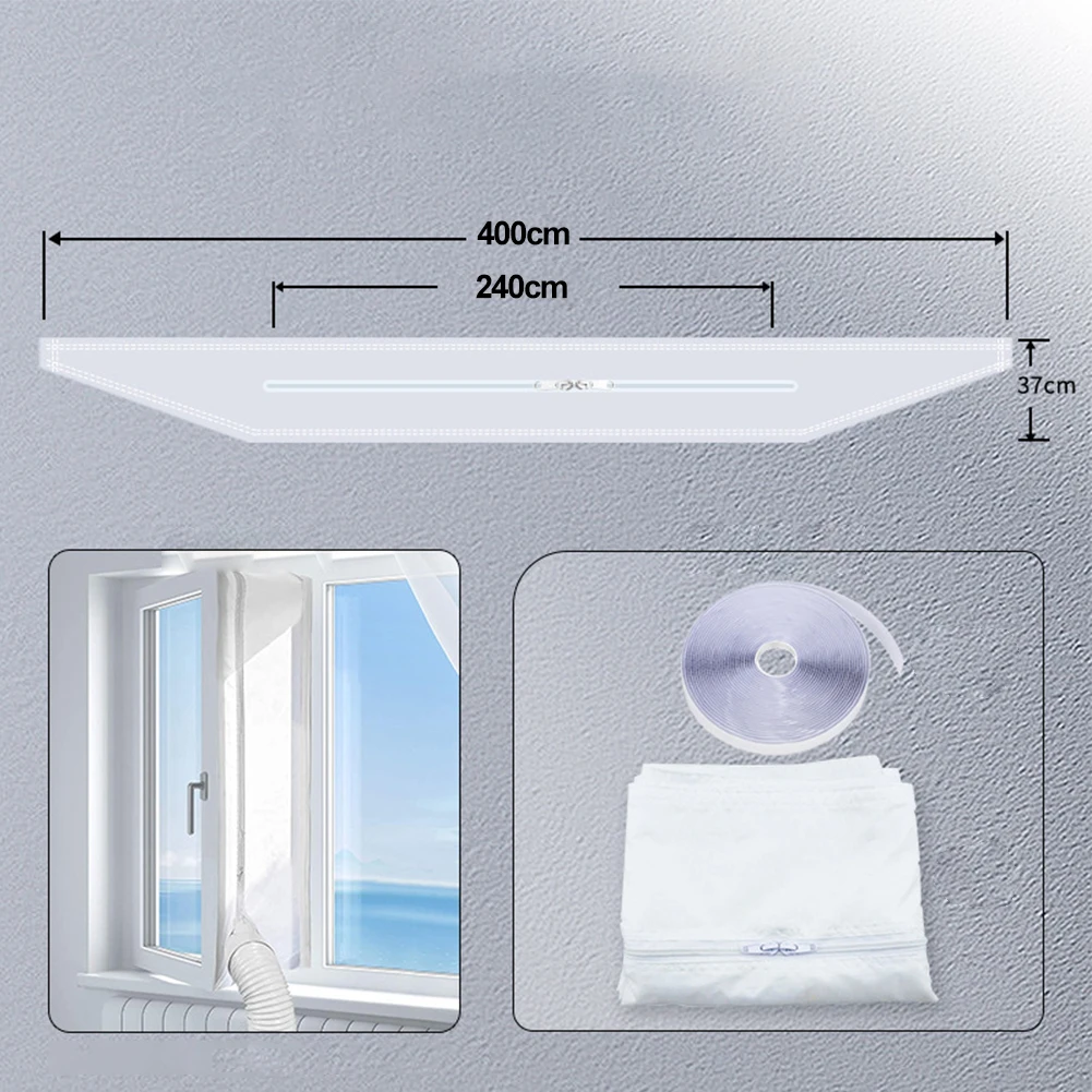 For Home For Office Air Conditioning Cover Air Conditioner Gasket Complete Sealing Easy Installation Heat-insulating