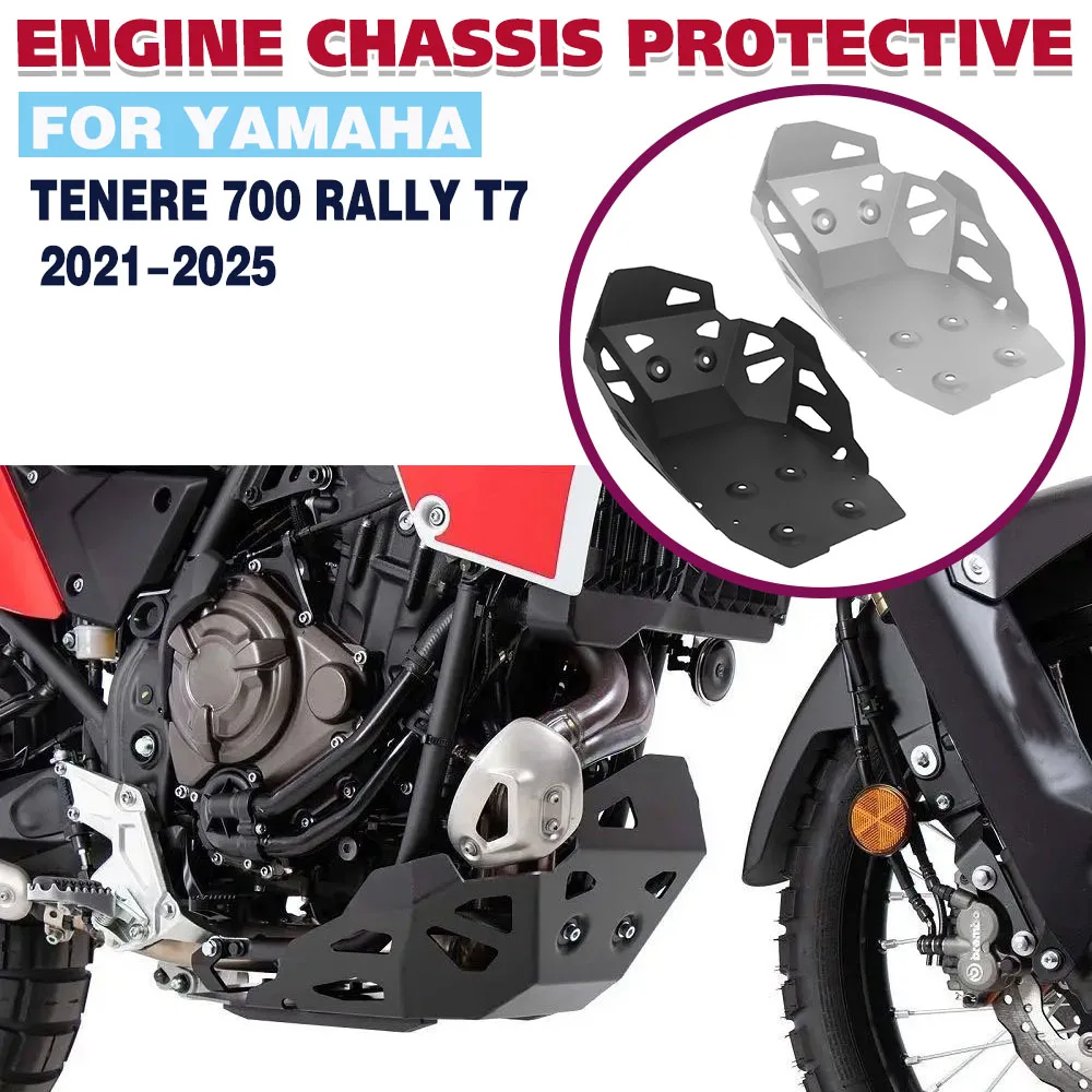 

Tenere700 Engine Chassis Protective Guard Cover For YAMAHA Tenere 700 Rally T7 XTZ690 21-25 Lower Skid Plate Belly Pan Protector