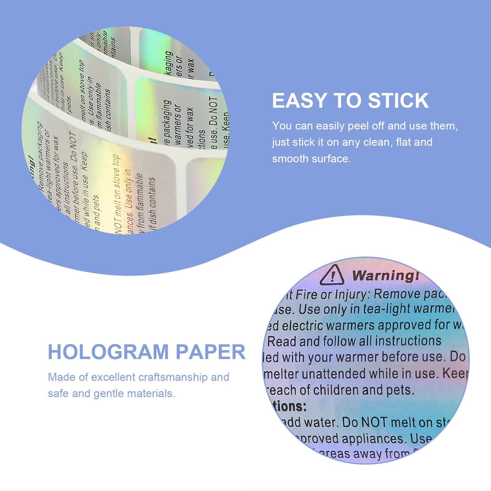 

Practical Warning Labels Safety Stickers Smooth Paper Signs Sealing Strips Adhesive Decals Hardware
