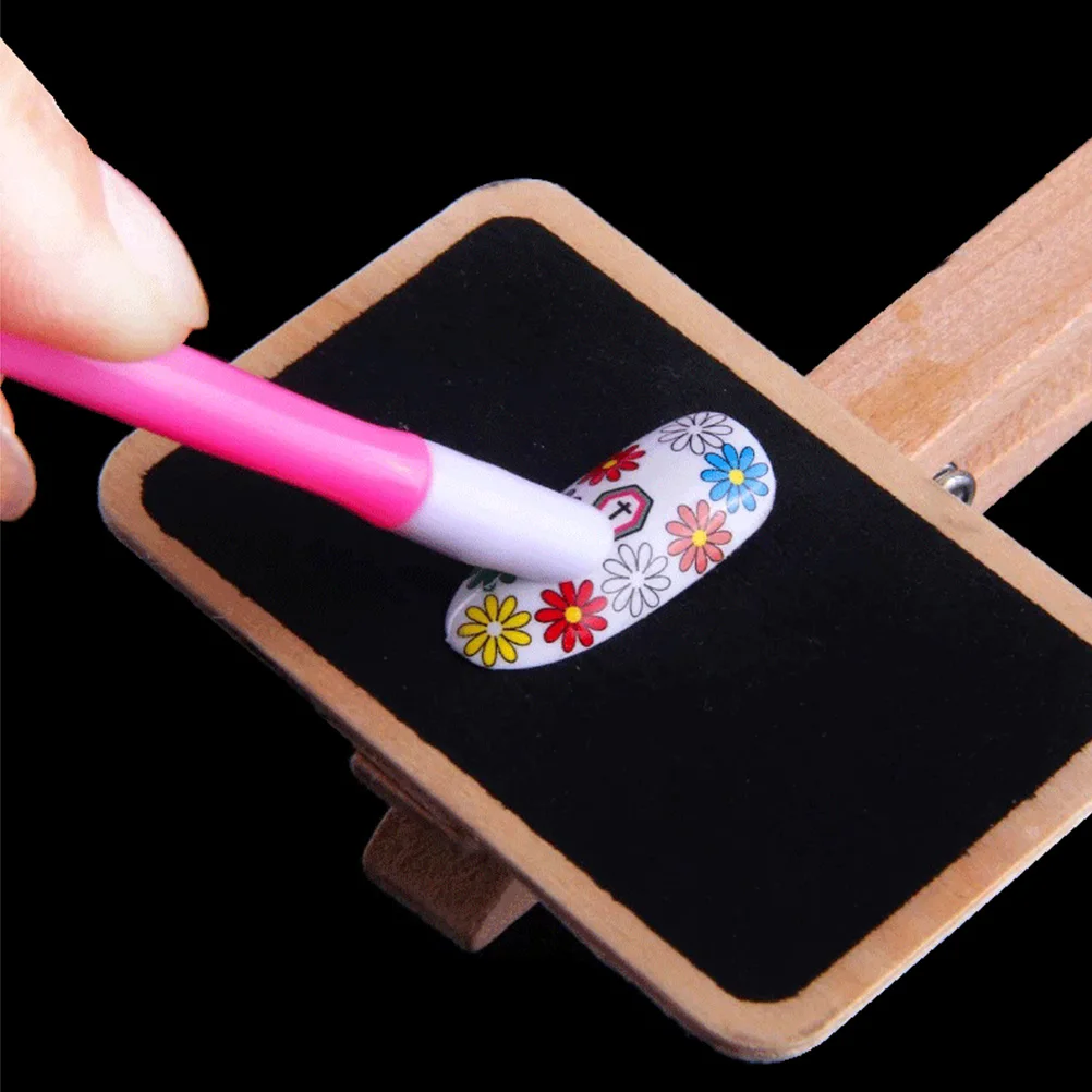 

50Pcs Nail Art Brush Silicone Head Delicate Design Comfortable Handle Fine Work Professional Home Use Manicure Pen