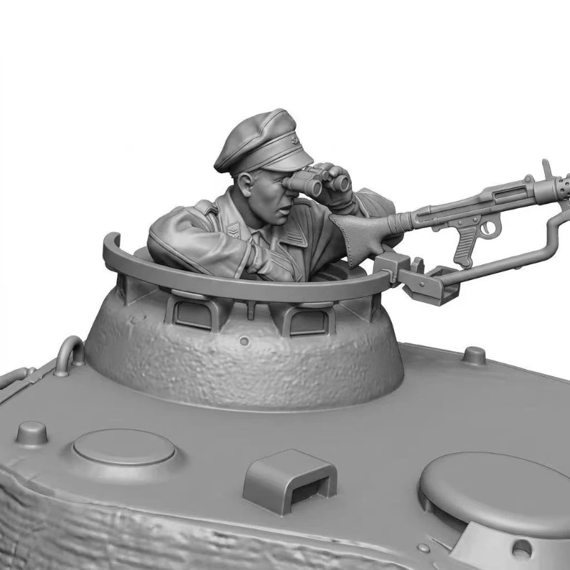 Miniature Toy 1/35 Resin Soldier Kit History Mini Tank Commander GK Figurine Diorama Unassembled and Unpainted DIY Modeling