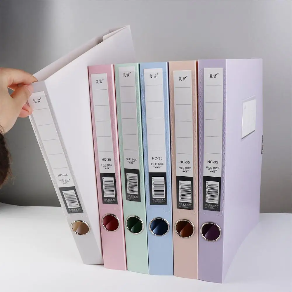 Multifuncional A4 File Organizer Box, espessamento Dustproof Document Case, PP Plastic, Morandi Color Desktop Storage Box