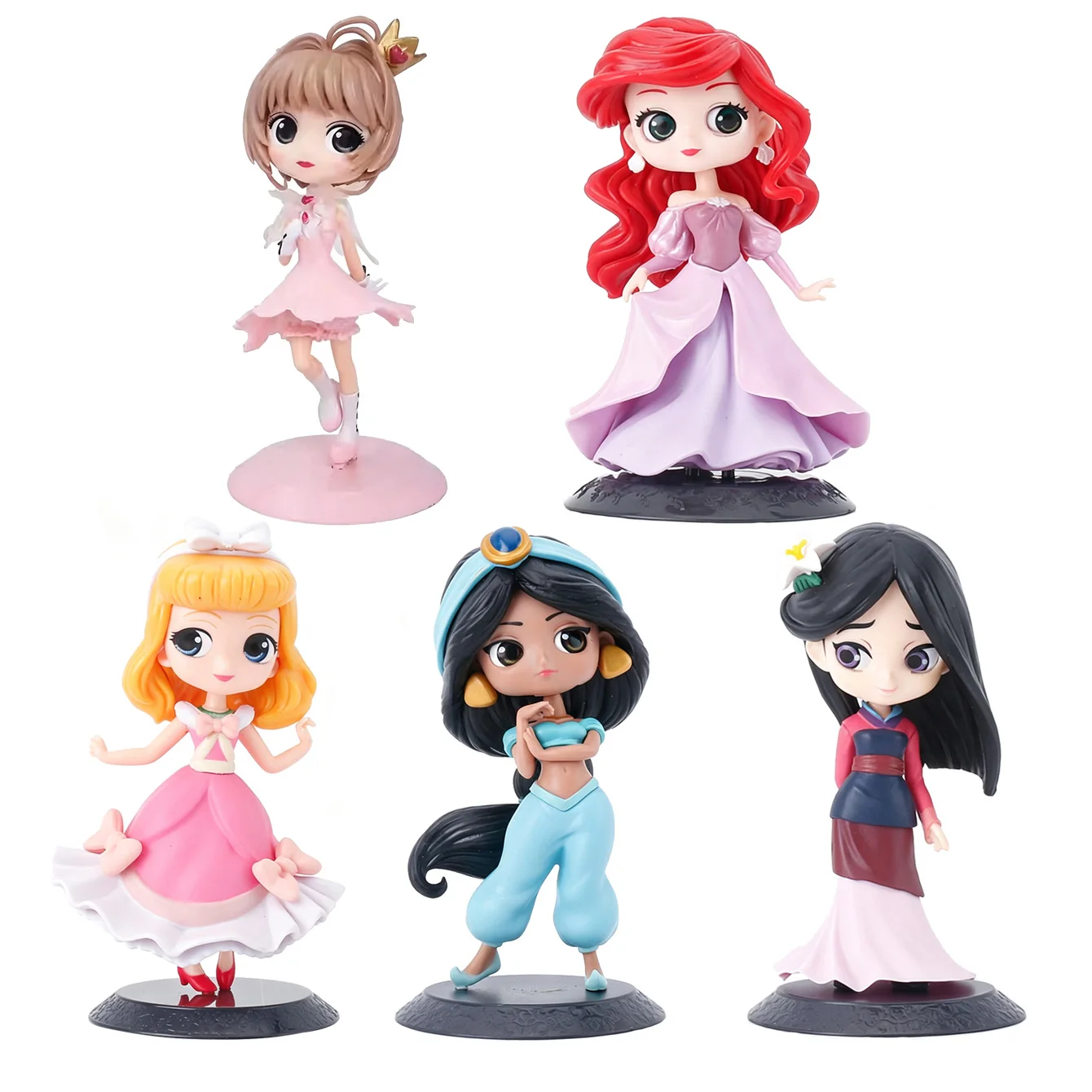 Cute Cartoon Girl Figure Set Mixed Styles Various Costume Outfits Desktop Collectible Model For Hobby Lovers Gift