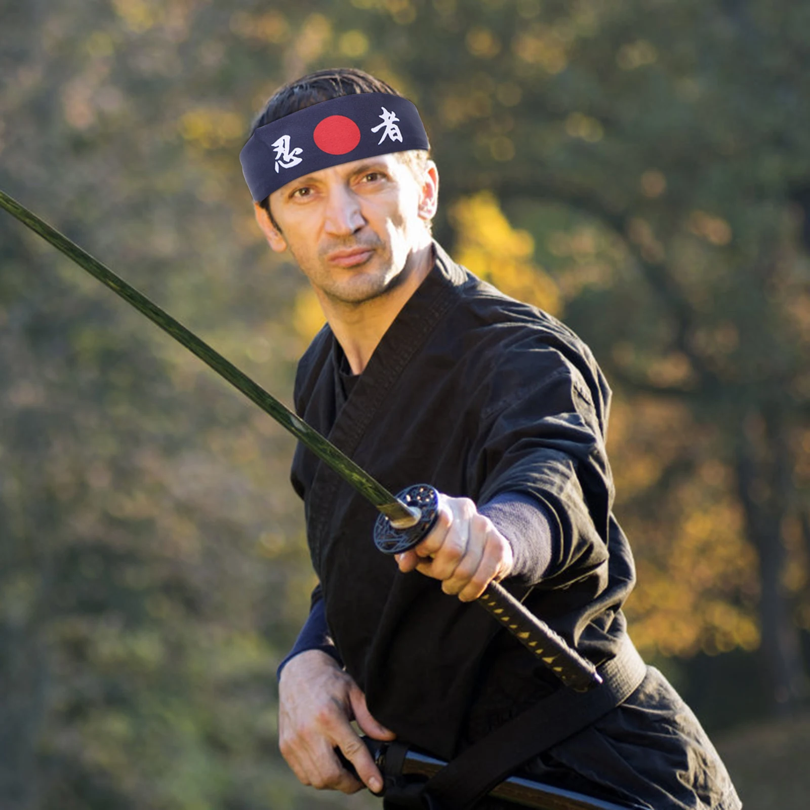 2 قطعة عقال ياباني بوشيدو التنين نمط الرياضة ممارسة الطبخ المطبخ دائم عرق الفرقة اليابانية عقال