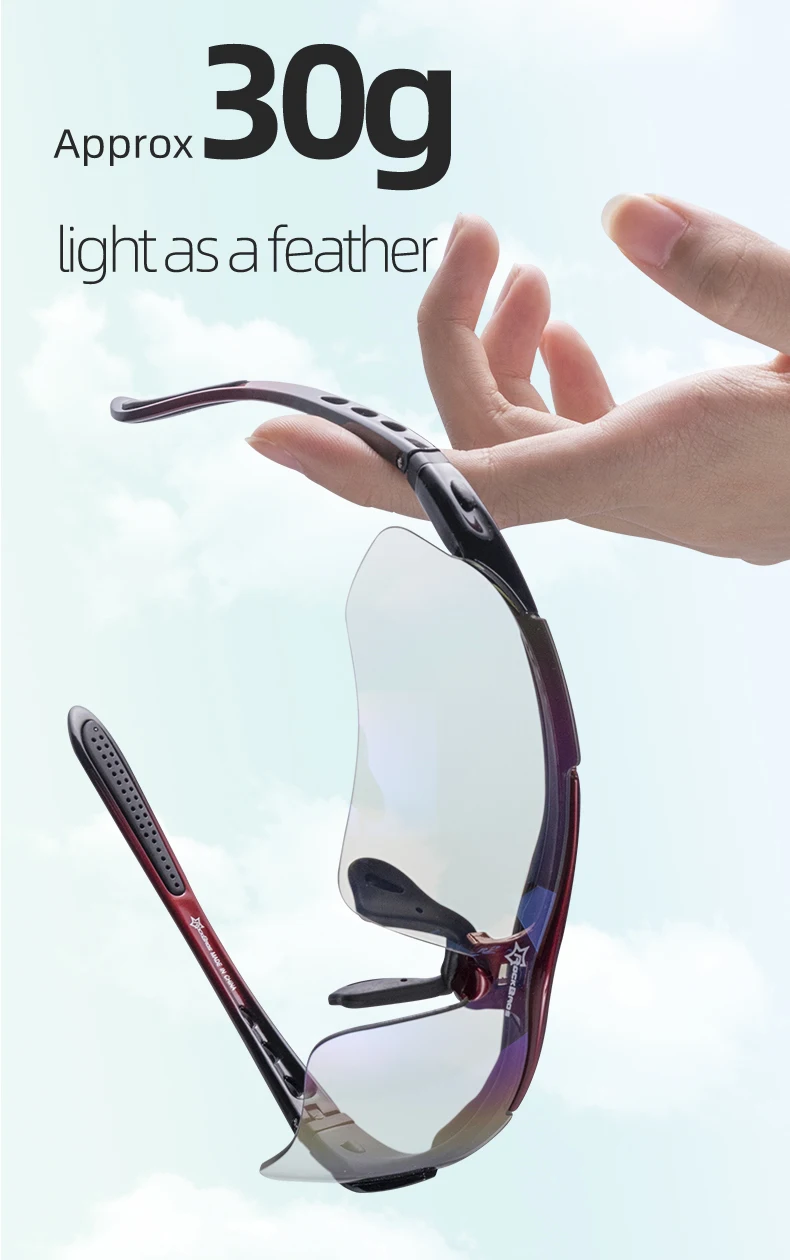 ROCKBROS Fahrrad Brille Photochrome Radfahren Sport Sonnenbrille Brillen Männer Frauen UV400 Outdoor MTB Rennrad Brille Gläser – Detail 5