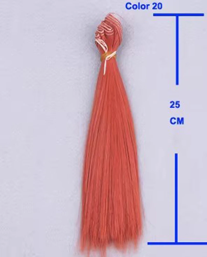 factory offer wholesales 25cm brown blue purple green BJD/OD Doll Wigs doll hair DIY straight hair wig for 1/3 1/4 bjd doll