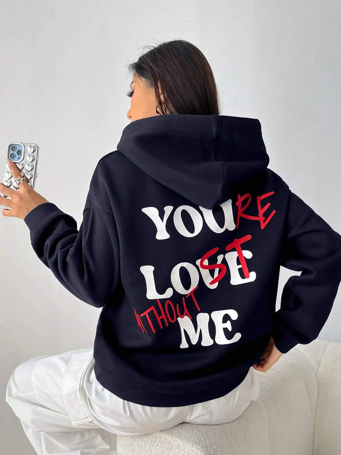 You Love Me Printed Hoodies Women Sport Fashion Comfortable Hooded Daily Casual Basic All Match Hoodie Loose Warm New Clothes