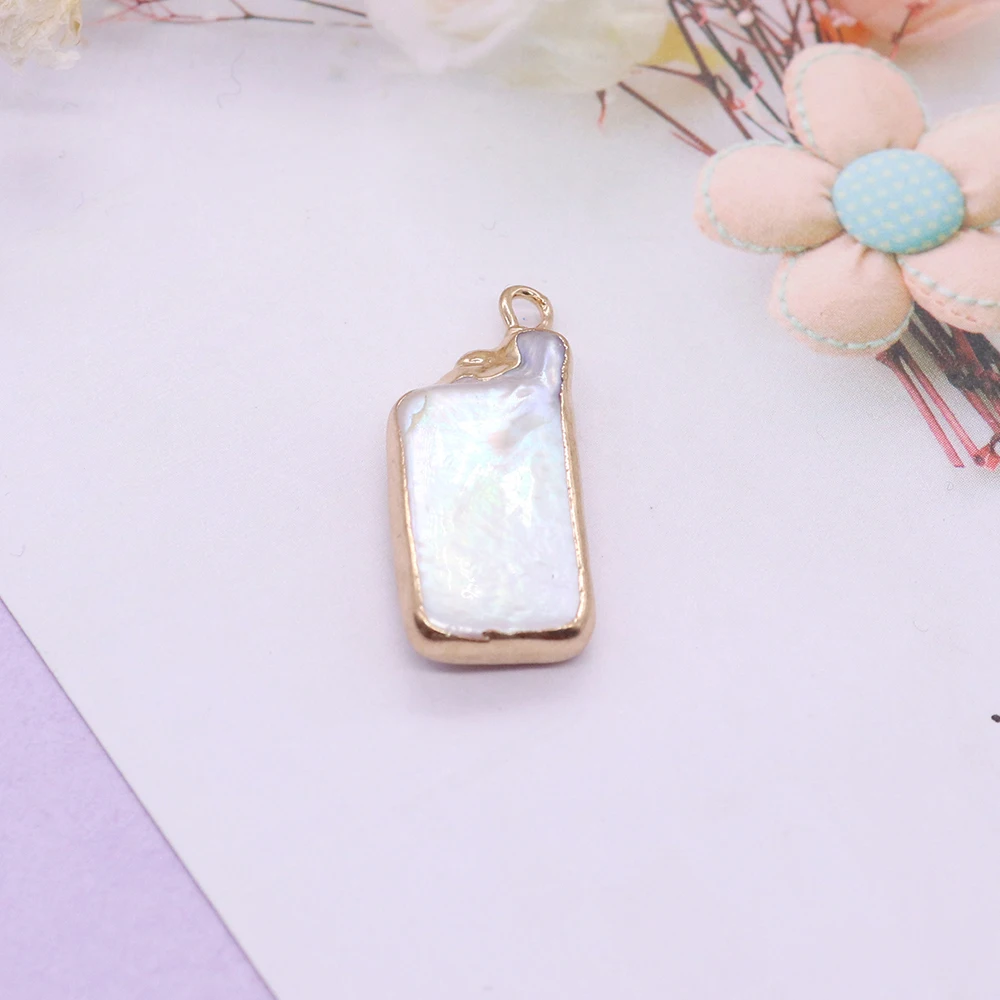 

1PC Natural Irregular Shell Charms Freshwater Pearl Pendant for DIY Baroque Bracelet Accessories Pendants Gifts for Women